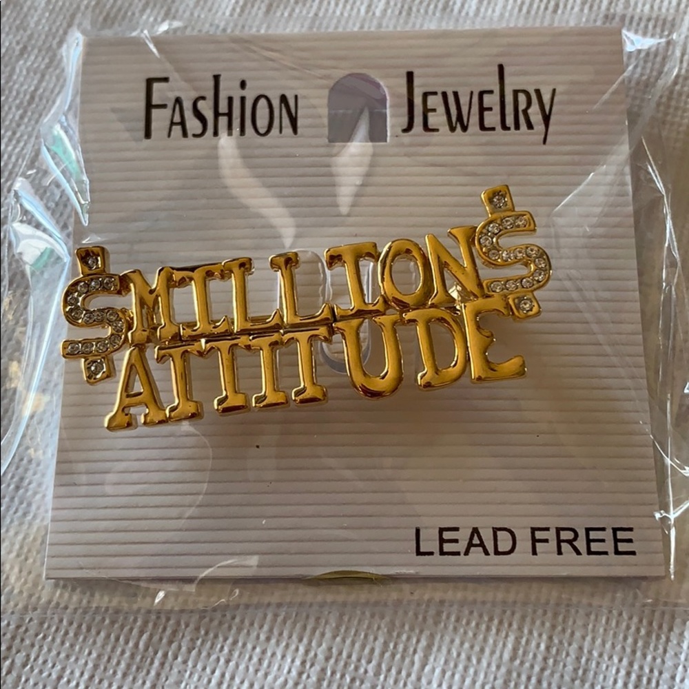 Vintage Millionaire Attitude pin